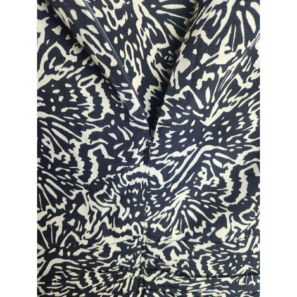 BA&SH Lia printed pleated crepe mini dress sz 8 3/4 sleeve beachy festival boho - Picture 5 of 12